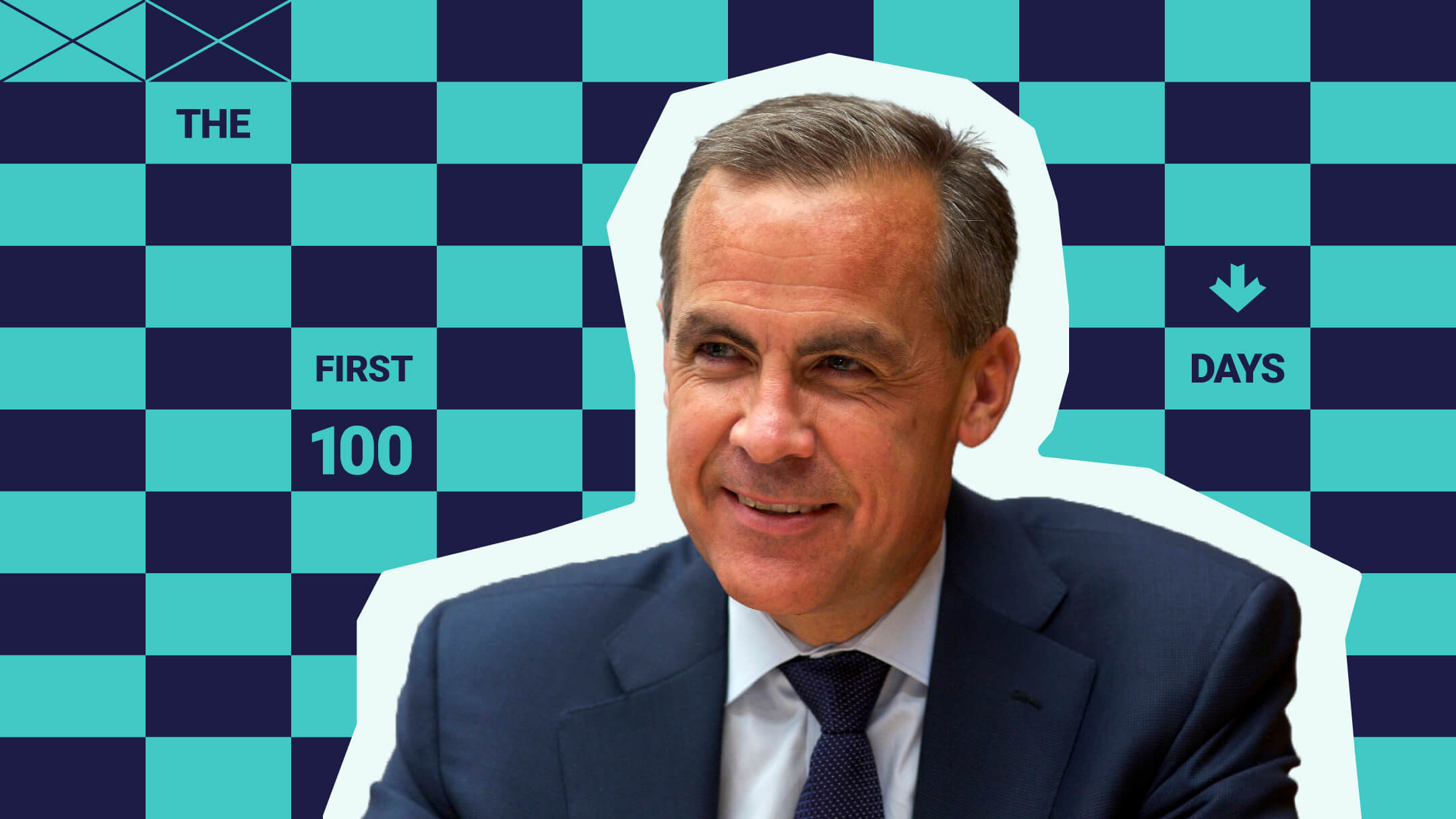 Mark Carney Carbon Removal - Image of PM in front of "100 days" calendar